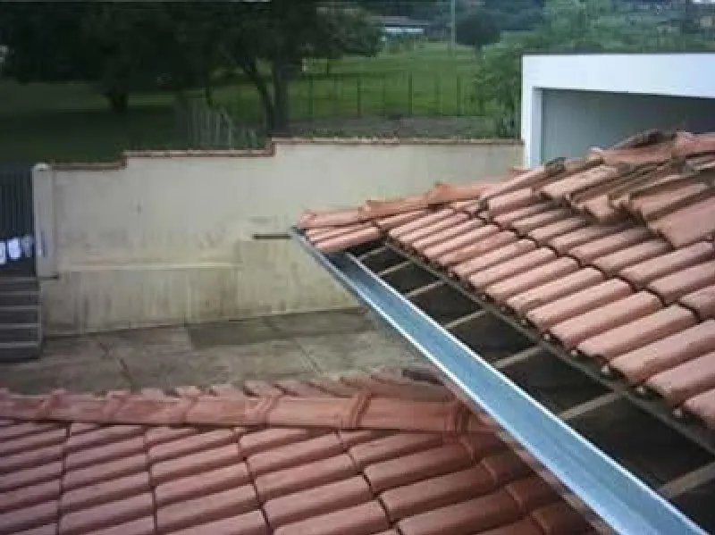 Calha galvanizada para telhado